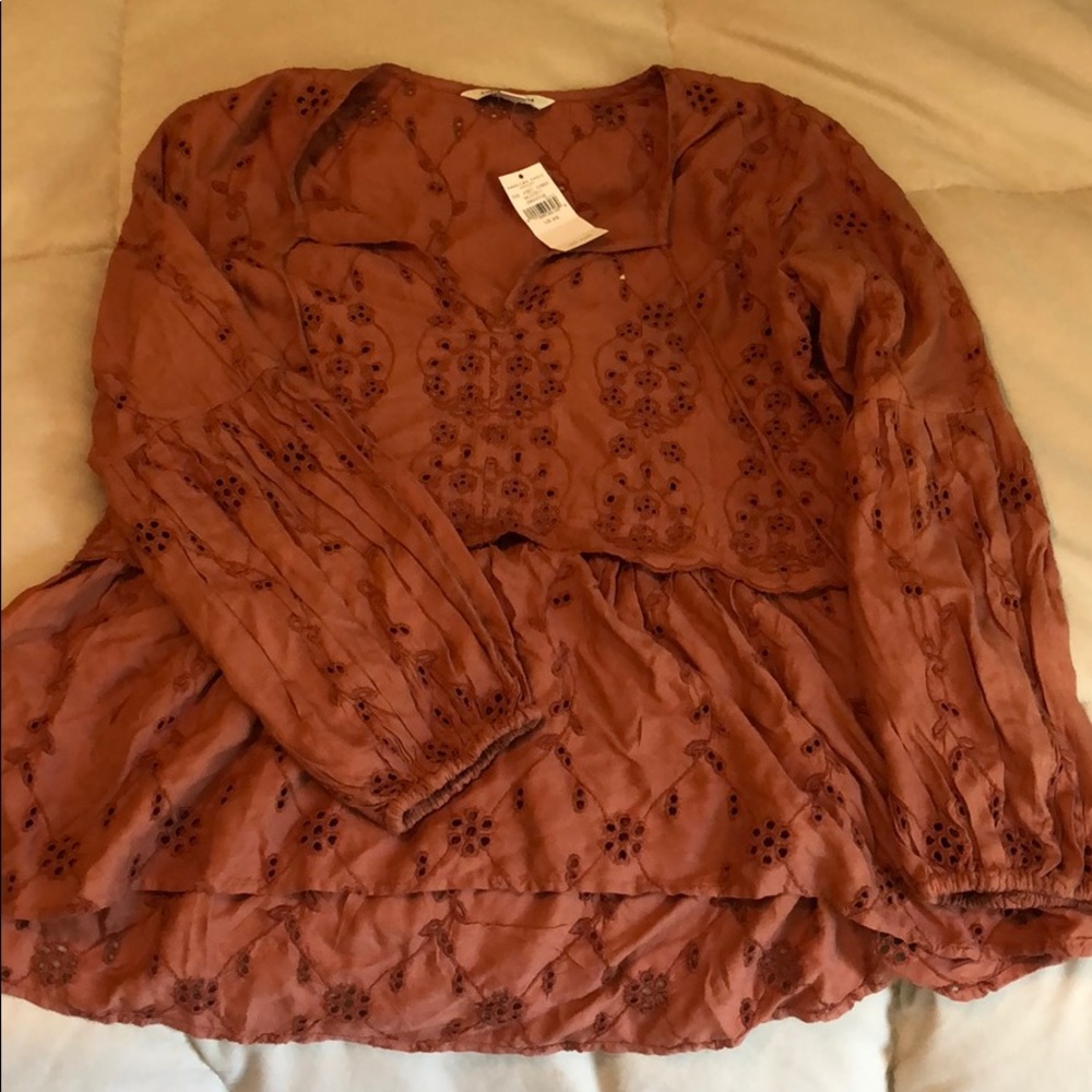 American eagle orange eyelet tunic